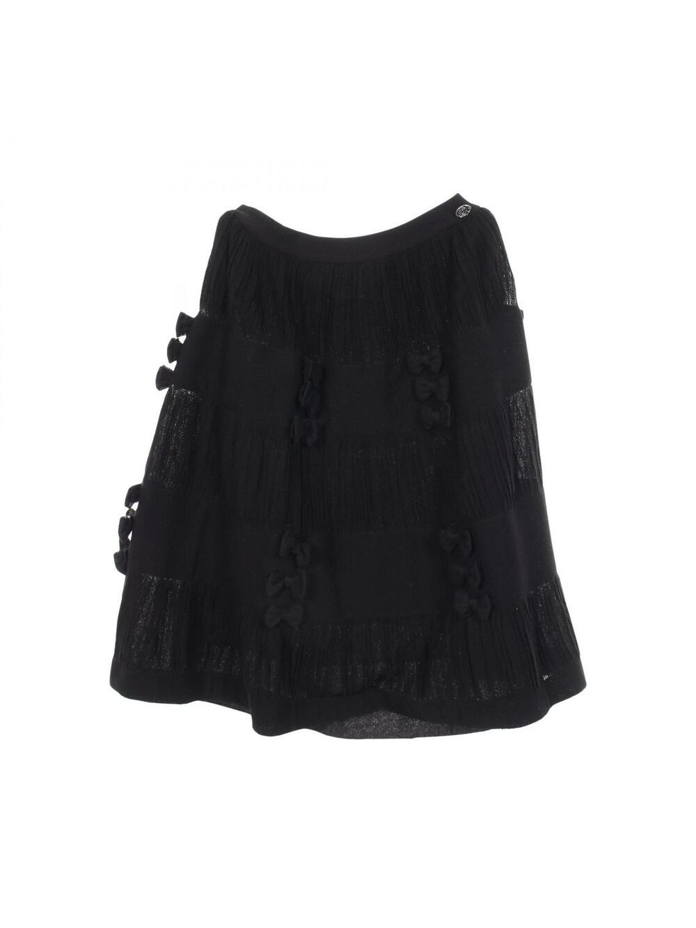 Chanel Coco Mark Button Ribbon Skirt #282039C47B